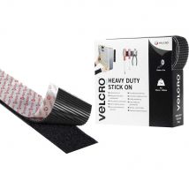 Velcro Heavy Duty Stick On Tape Black 50mm 5m Pack of 1