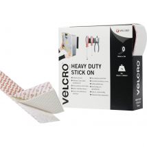 Velcro Heavy Duty Stick On Tape White 50mm 5m Pack of 1