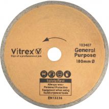 Vitrex Tile Cutting Diamond Blade 180mm