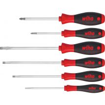 Wiha Softfinish 6 Piece Slotted and Phillips Screwdriver Set