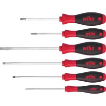 Wiha Softfinish 6 Piece Slotted and Pozi Screwdriver Set