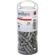 Wiha Standard Pozi Screwdriver Bits Bulk Tub PZ2 25mm Pack of 100