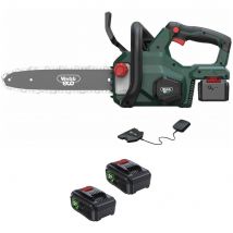 Webb WEV20CS25 20v Eco Cordless Chainsaw 250mm 3 x 4ah Li-ion Battery Charger