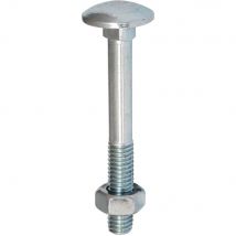 Coach Bolts and Nut Zinc Plated M10 180mm Pack of 25