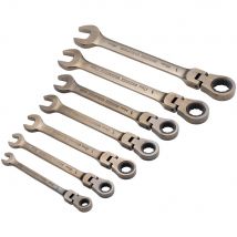 Draper 7 Piece Combination Flexible Heads Ratchet Spanner Set