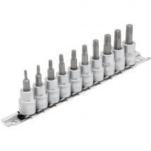 Draper 10 Piece 3/8" Drive Torx Socket Bit Set 3/8" 55mm