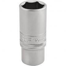 Draper 3/8" Drive Satin Finish Deep Hexagon Socket Metric 3/8" 20mm