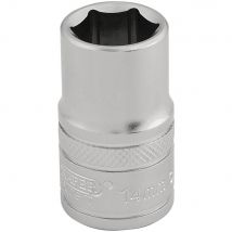 Draper 1/2" Drive Satin Finish Hexagon Socket Metric 1/2" 14mm