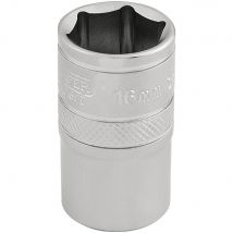 Draper 1/2" Drive Satin Finish Hexagon Socket Metric 1/2" 16mm