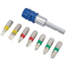 Draper 8 Piece Coloured Screwdriver Bit Set