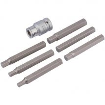 Draper Expert 7 Piece 1/2" Drive Bit Holder and Hexagon Bit Set 1/2"