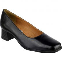 Amblers Walford Ladies Shoes Leather Court Black Size 8