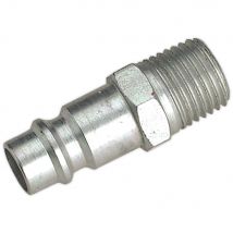 Sealey Screwed Air Line Adaptor BSPT Male Thread 1/4" BSPT Pack of 2