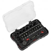 Sealey Premier 31 Piece 1/4" Drive Low Profile Socket and Bit Set 1/4"