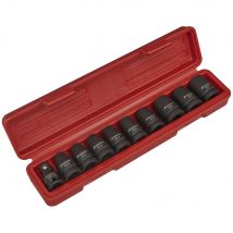 Sealey 9 Piece 1/2" Drive Impact Torx Socket Set 1/2"