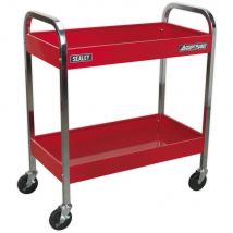 Sealey Heavy Duty 2 Shelf Workshop Trolley Red
