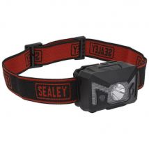 Sealey Rechargeable Auto Sensor LED Head Torch Black / Red