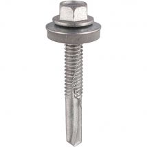 Hex Head Self Drill Screws for Heavy Section Steel EPDM Washers 5.5mm 65mm Pack of 100