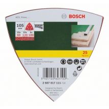 Bosch - Pack de 25 Abrasifs Delta 105x105mm - 2607017111 - Toomanytools