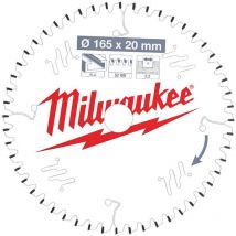 Milwaukee - Lame de scie circulaire Alu Ø165x20x52Dts TF - 4932471296 - Toomanytools