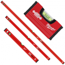 Milwaukee - Set de 4 niveaux tubulaires antichocs "Slim Box" 10/60/120/180CM - 4932478898 - Toomanytools