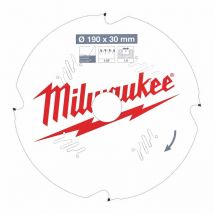 Milwaukee - Lame de scie circulaire Fibre de verre Ø190x30x4Dts DP - 4932471304 - Toomanytools