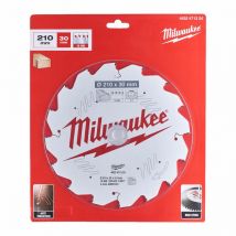 Milwaukee - Lame de scie circulaire Bois Ø210x30x16Dts ATB - 4932471324 - Toomanytools