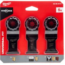 Milwaukee - Set de 5 Lames bois pour outil multifonction STARLOCK - 48906114 - Toomanytools