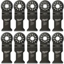 Milwaukee - x10 Lames plongeante 35x42mm bois dur pour outil multifonction STARLOCK - 48906019 - Toomanytools