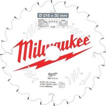 Milwaukee - Lame de scie circulaire Bois Ø216x30x24Dts - 4932471315 - Toomanytools