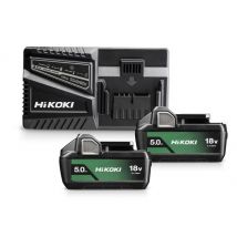 Hikoki - Hitachi - Pack de 2 Batteries BSL1850MA 18V 5.0Ah et 1 Chargeur - UC18YFSL1850MA - Toomanytools