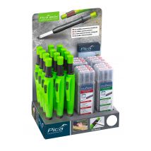Pica L'original - Pica BIG DRY Présentoir de 12 Pica BIG Dry avec 12 étuis de mines de rechange - 6020 - Toomanytools