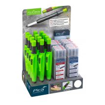 Pica L'original - Pica BIG DRY Présentoir de 12 Pica BIG Dry avec 12 étuis de mines de rechange - 6021 - Toomanytools