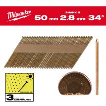 Milwaukee - Pointes 50mm ø2.8mm annalés galvanisé à chaud en bande x2200 pcs - 4932492613 - Toomanytools