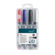 Pica L'original - Pica CLASSIC 520 Set de 4 marqueurs permanent 4 couleurs - 520/04 - Toomanytools