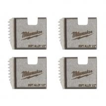 Milwaukee - Jeu de 4 peignes 1/2" BSPT pour filière 18V M18FPT2 - 4932480227 - Toomanytools