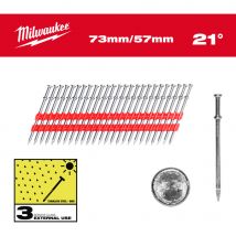 Milwaukee - x2000 Clous duplex double tête 73mm - 4932498155 - Toomanytools