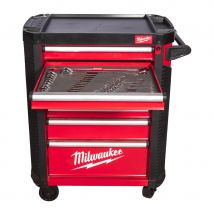 Milwaukee - Servante d'atelier équipée mobile 78cm à 7 tiroirs avec 206 Outils - 4932498185 - Toomanytools