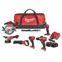 Milwaukee - M18 FPP6H3-502B Pack de 6 machines Batterie 18V Brushless FUEL Powerpack - 4933498659 - Toomanytools
