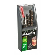 Diager - Coffret de 5 forets pour le perçage du Bois - 910D - Toomanytools