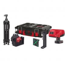 Milwaukee - M12 3PLSKIT-401P Laser Vert 3 Lignes 360° 1x4.0Ah avec Trépied et Coffret Packout - 4933499379 - Toomanytools