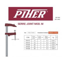Pihier - Piher Serre-joint à vis en croix tige type M - 01015 - Toomanytools