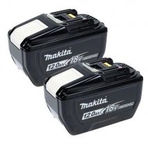 Makita - BL18120B Lot de 2 Batteries Li-ion 18V 12.0Ah avec témoin de charge - 1915J2-8PK2 - Toomanytools