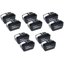Makita - BL18120B Lot de 10 Batteries Li-ion 18V 12.0Ah avec témoin de charge - 1915J2-8PK10 - Toomanytools