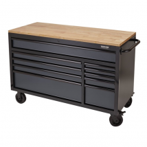 Bunker - Servante d'atelier 142cm à 10 tiroirs Gris clair - D31760 - Toomanytools