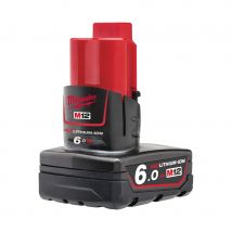 Milwaukee - Batterie 12V 6.0Ah Red Lithium-Ion - M12B6 - Toomanytools