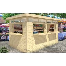 Kiosque commercial Goteborg 3.94 x 2.41m panneaux bois