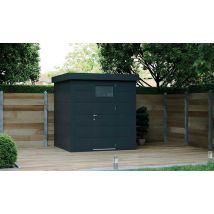 Abri métal Eléganto 2121 SD porte simple - 4.3m² - - Porte simple - Touschalets