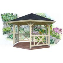 Tonnelle Aude 10 - 9.9m² intérieur - poteaux 12 x 12