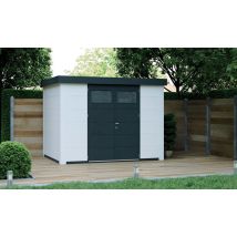 Abri métal Eléganto 3024 DD porte double - 7.1m² - - Porte Double - Touschalets
